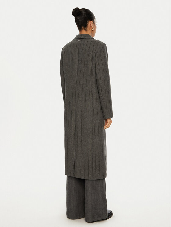 Please Please Παλτό μεταβατικό K0GCCTG000 Γκρι Regular Fit