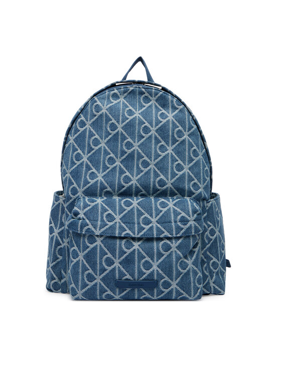 Calvin Klein Calvin Klein Batoh Emblem Aop Denim Round Backpack LV04D3429G Modrá