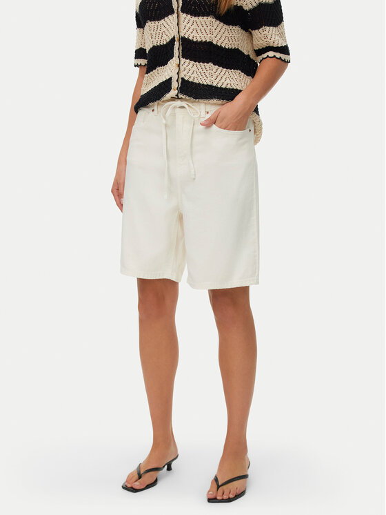 Vero Moda Vero Moda Džínsové šortky Villa 10326196 Béžová Regular Fit