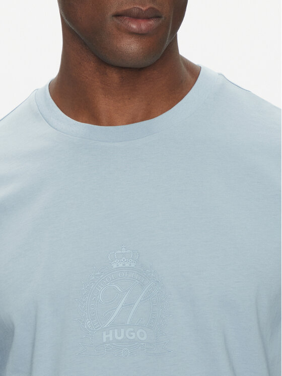 HUGO HUGO T-krekls 50538246 Gaiši zils Regular Fit