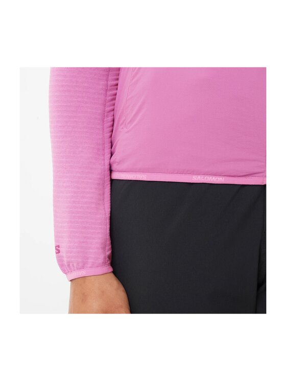 Salomon Salomon Bluza techniczna ESSENTIAL LIGHTWARM HYBRID W Różowy Active Fit