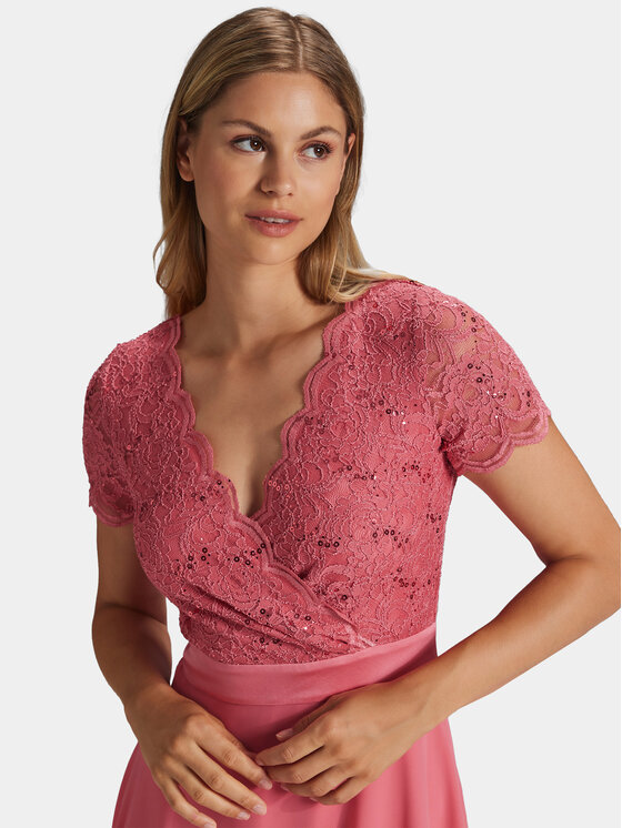 Swing Swing Kokteilinė suknelė 5AG11100 Rožinė Regular Fit
