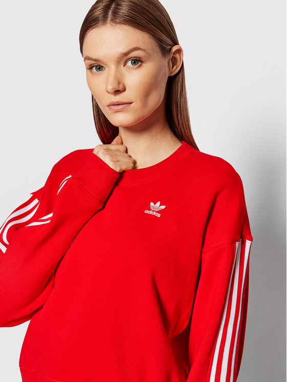 Felpa adicolor Classics HC2063 Rosso Relaxed Fit