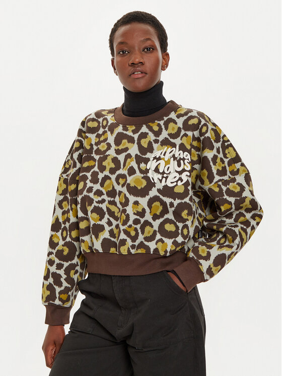 Alpha Industries Alpha Industries Majica dugih rukava 148030C Smeđa Regular Fit