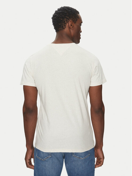 Tommy Jeans Tommy Jeans T-särk Essential DM0DM20740 Kreemjas Slim Fit