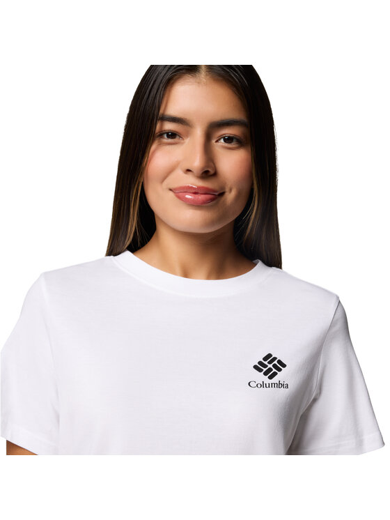 Columbia Columbia T-Shirt Columbia Rolling Bend Graphic SS Tee Biały Regular Fit