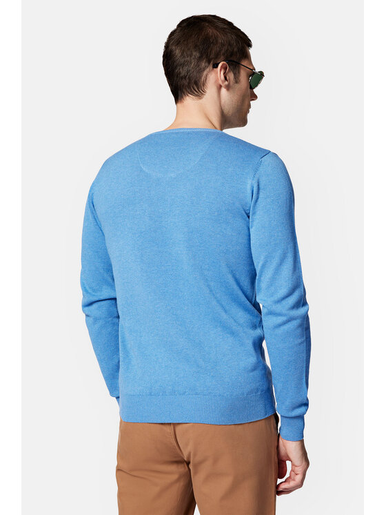 Lancerto Lancerto Sweter Anthony SW073223000049 Niebieski Regular Fit