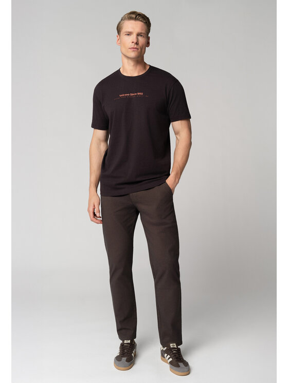 Volcano Volcano T-Shirt T-FIT Fioletowy Regular Fit