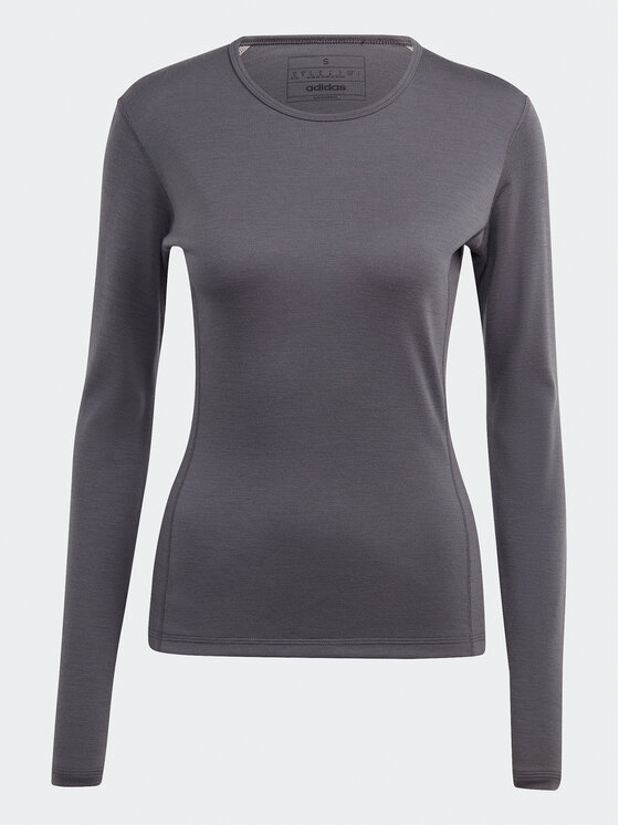 adidas adidas Termoaktyvus apatinis trikotažas, viršus Xperior Merino 260 HZ8546 Pilka Slim Fit