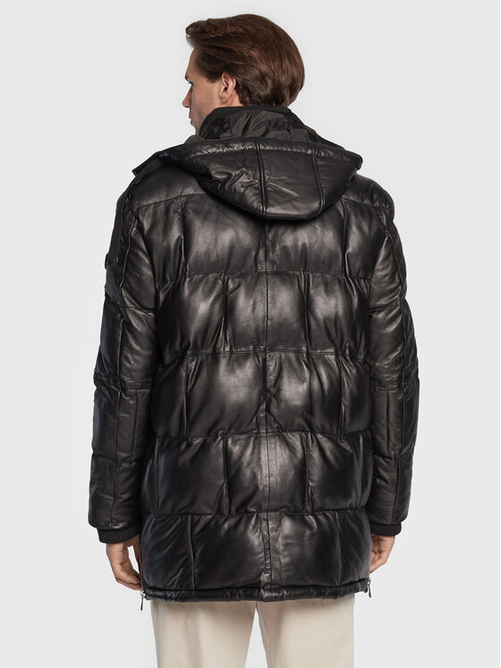 Bugatti Bugatti Lederjacke 222 048 Schwarz Regular Fit