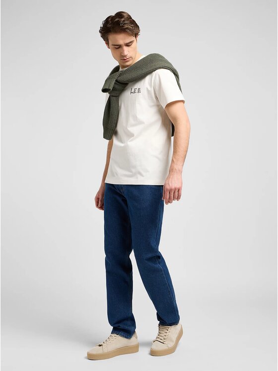Lee Lee T-Shirt RELAXED GRAPHIC TEE Biały Relaxed Fit