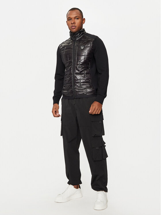 EA7 Emporio Armani EA7 Emporio Armani Prsluk 6DPQ06 PNHTZ 1200 Crna Slim Fit