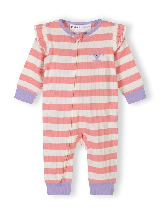 minoti minoti Komplet pajacy 28BABYRIB1 Fioletowy Regular Fit