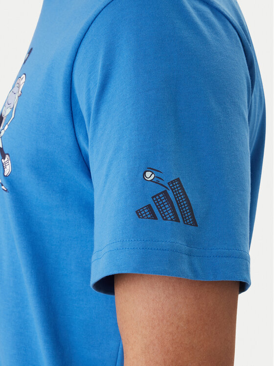 adidas adidas T-Shirt Earth Day Padel Graphic KB4907 Niebieski Regular Fit