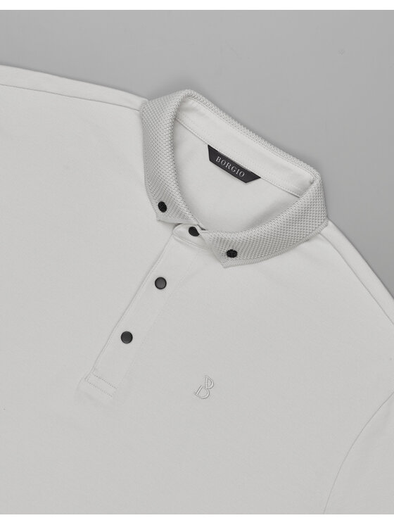 Borgio Borgio Polo matteo_01 Szary Classic Fit