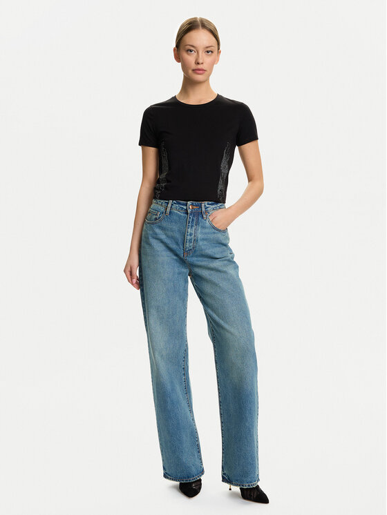 EA7 Emporio Armani EA7 Emporio Armani Тишърт 7W000521 AF12503 UC001 Черен Regular Fit