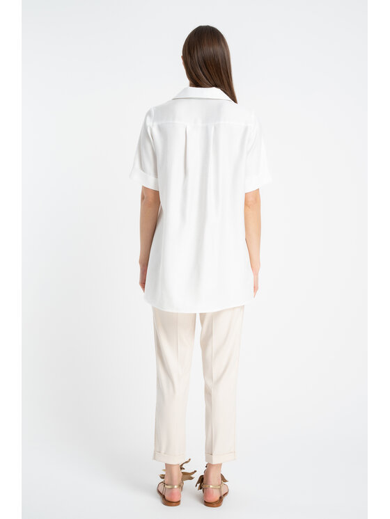 CLICK CLICK Košeľa 10-6850 Biela Loose Fit