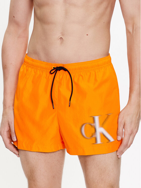 Calvin Klein Swimwear Kopalne hlače KM0KM00801 Oranžna Regular Fit