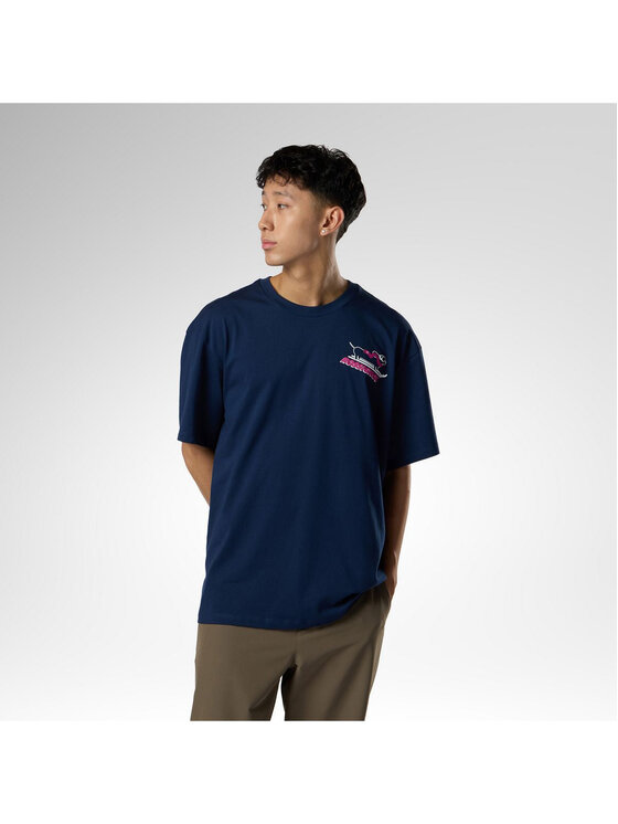 Rossignol Rossignol T-Shirt M Waterfall Relax Tee Granatowy Relaxed Fit