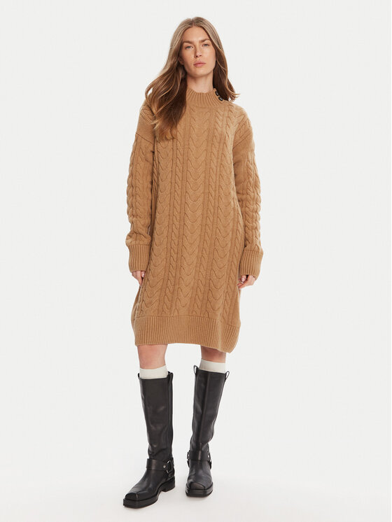 Barbour Barbour Trikotažinė suknelė Belford LDR0946BE31 Ruda Regular Fit