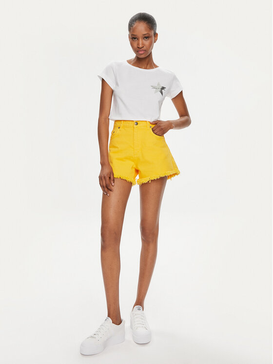 Sisley Sisley T-shirt 3I1XL100Y Bijela Slim Fit