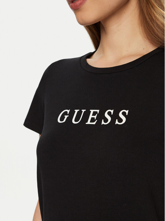 Guess Guess T-Shirt O5RI01 KBBU1 Czarny Slim Fit