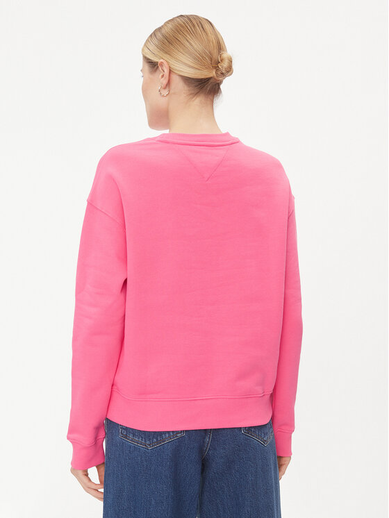 Tommy Jeans Tommy Jeans Суитшърт Badge DW0DW17325 Розов Boxy Fit