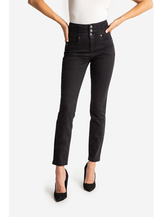 RJ Rocks Jeans RJ Rocks Jeans Jeansy Vicki Czarny Slim Fit
