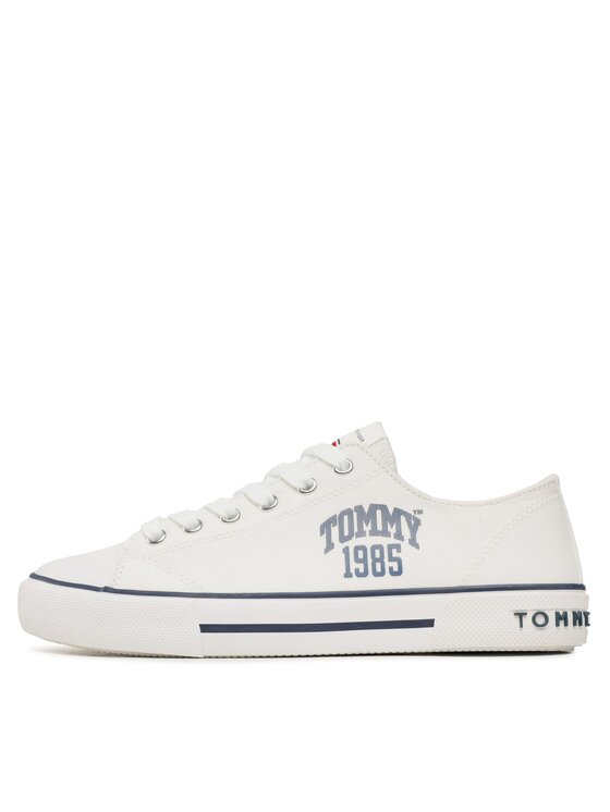 Tommy Hilfiger Tommy Hilfiger Trampki Varisty Low Cut Lace-Up Sneaker T3X9-32833-0890 S Biały