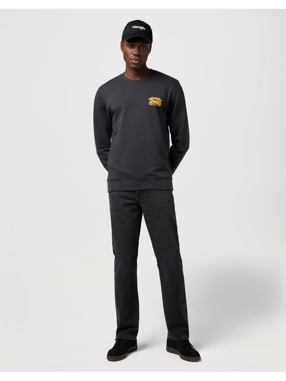 Wrangler Wrangler Bluzka AMERICANA CREW Czarny Regular Fit