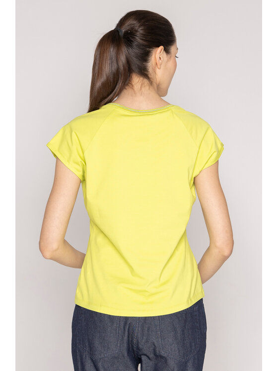 Deni Cler Milano Deni Cler Milano T-Shirt T-DC-T211-D2-10-41-1 Żółty Regular Fit
