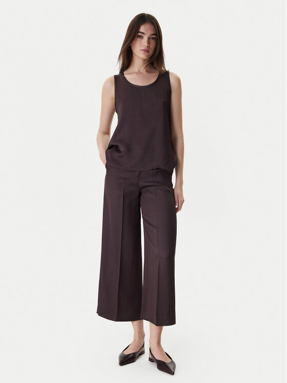 Marella Marella Riidest püksid Emme by Marella Alcuno 2615131041 Pruun Straight Fit