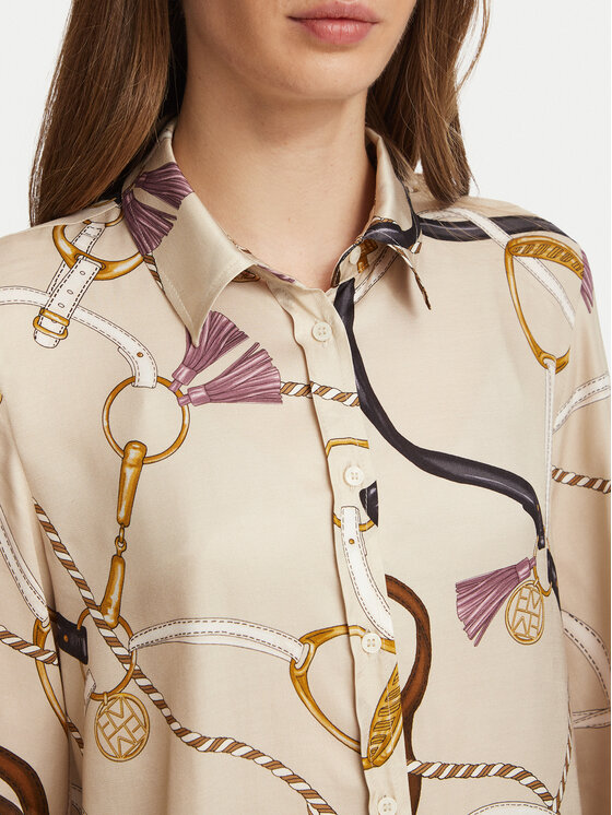 Marella Marella Košile 2625116102200 Krémová Regular Fit