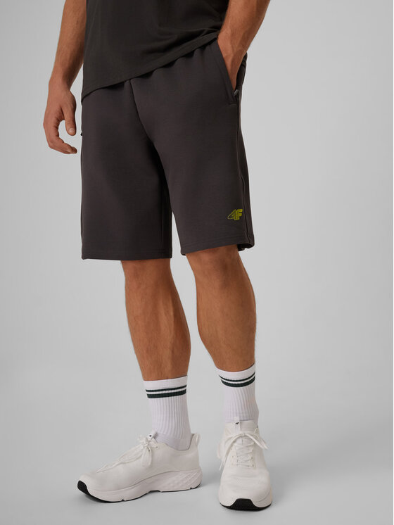 4F 4F Szorty sportowe SETPOINT Szary ciemny Regular Fit