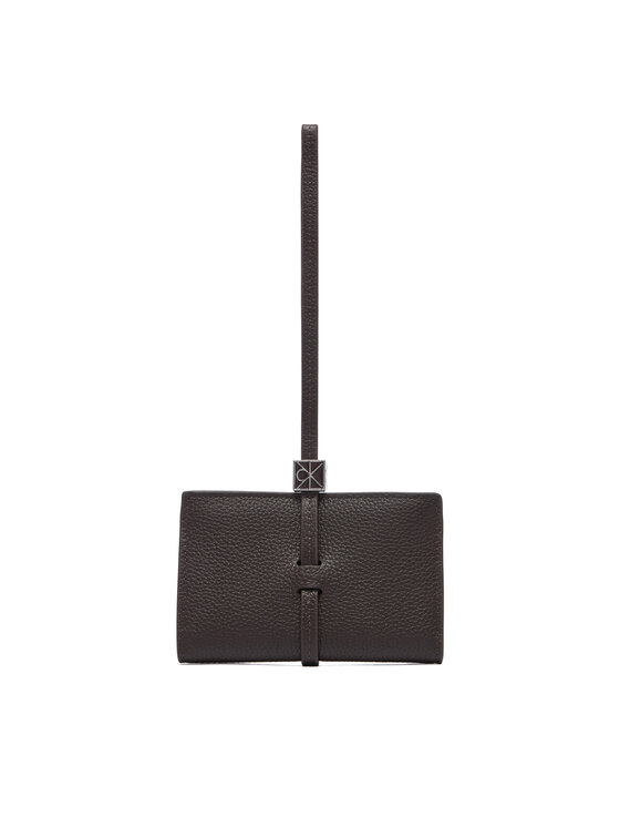 Calvin Klein Calvin Klein Novčanik Emblem Hw Pebble Wallet On Strap LV04F1130G Smeđa