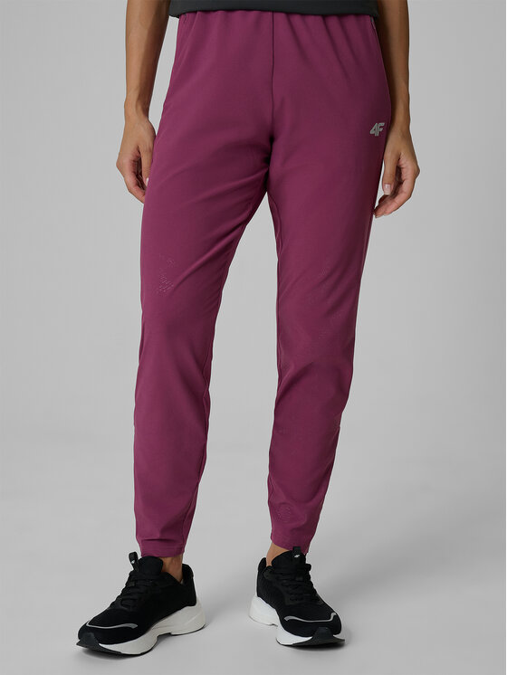 4F 4F Spodnie dresowe CRAFTED BY CULTURE Bordowy Slim Fit