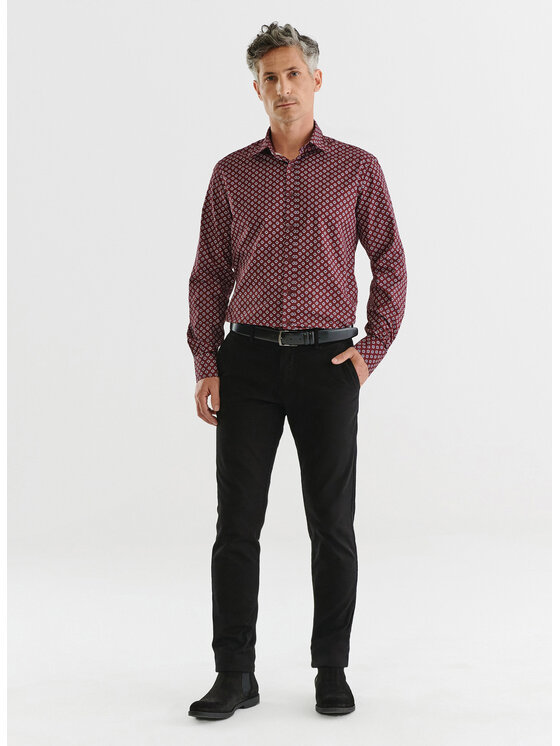 Pako Lorente Pako Lorente Koszula P23WF-1X-019 Bordowy Slim Fit