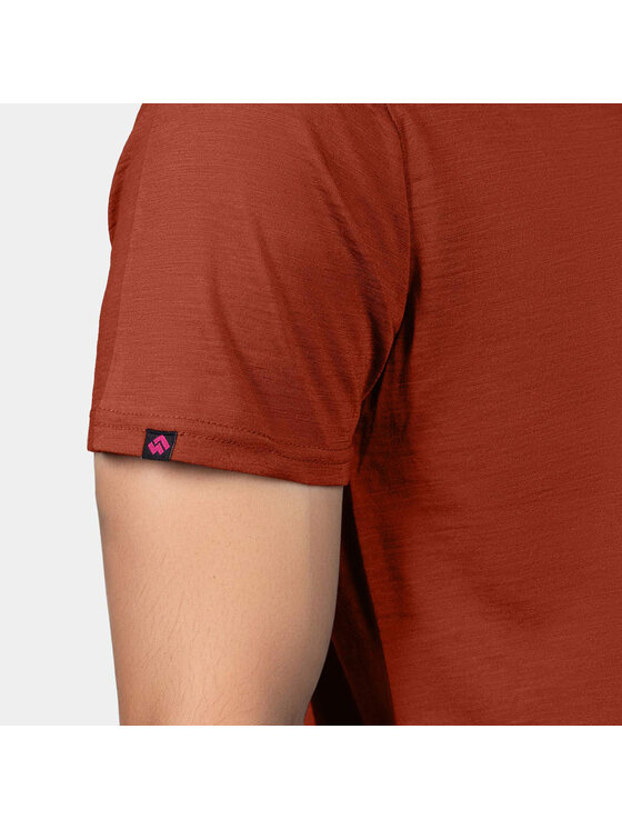 Alpinus Alpinus T-Shirt Otago Czerwony Regular Fit