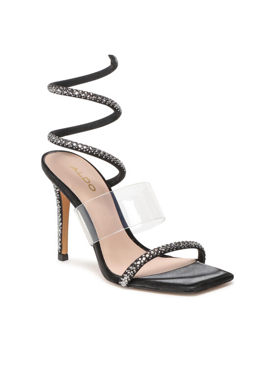 Donna Aldo Aldo - Uniolia - Sandali Neri Effetto Coccodrillo Con Tacco  Largo Sintetico Nero Con Stampa Coccodrillo | Scarpe Con Tacco * Romanii