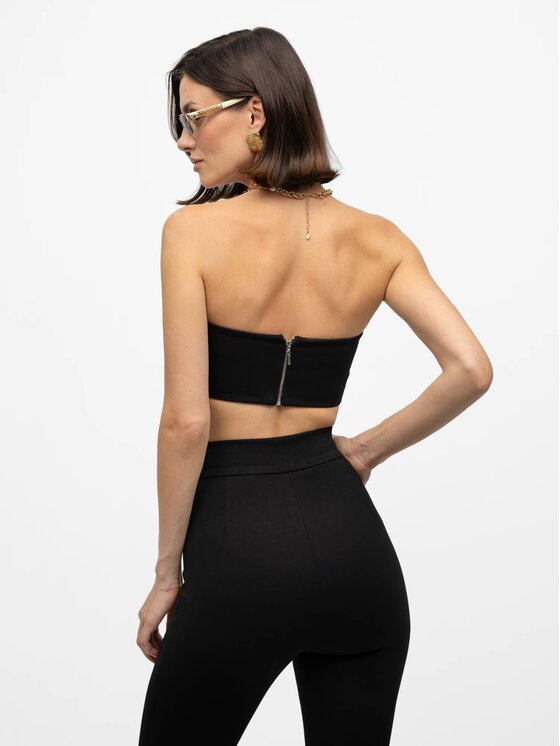 MANDRAGORA MANDRAGORA Top Vanya Czarny Slim Fit