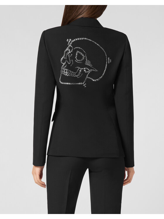 PHILIPP PLEIN PHILIPP PLEIN Marynarka 9379 Czarny Loose Fit