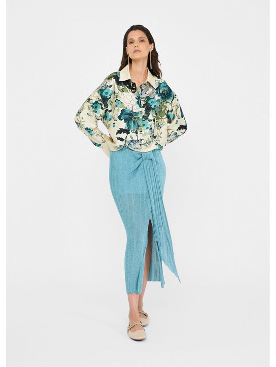 Liu Jo Liu Jo Spódnica midi CF5182MS85OA4353 Błękitny Regular Fit