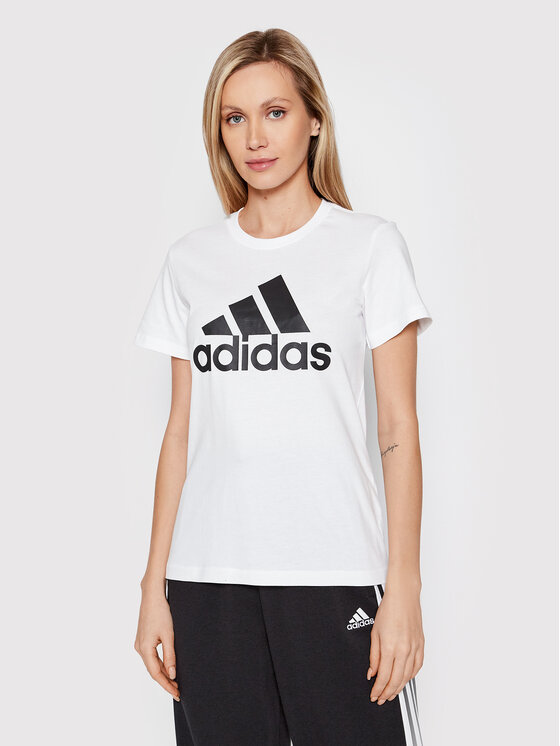 adidas adidas Футболка Essentials Logo GL0649 Білий Regular Fit