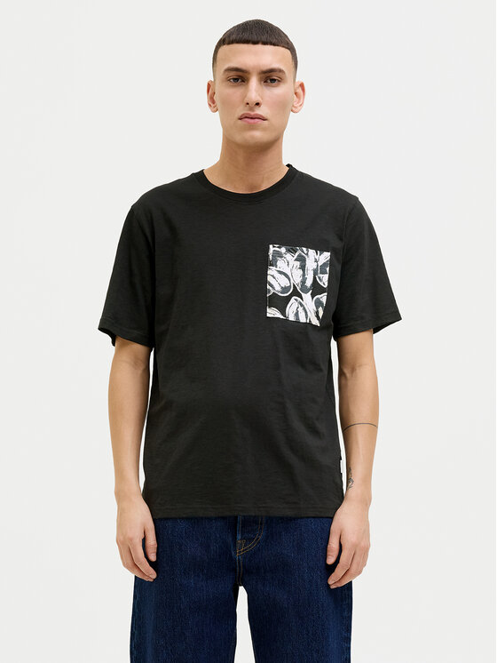 Jack & Jones Jack & Jones T-Shirt Split 12272995 Černá Regular Fit