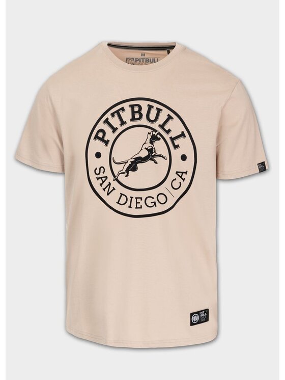 PITBULL PITBULL T-Shirt SAN DIEGO CA Beżowy Regular Fit