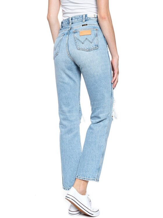 Wrangler Wrangler Jeansy RETRO STRAIGHT Niebieski Straight Fit
