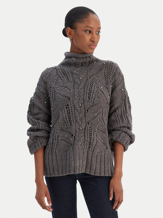 Liu Jo Liu Jo Rollkragenpullover MF5451 MA37R Grau Regular Fit