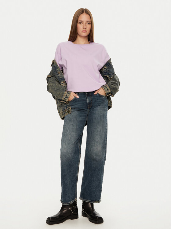American Vintage American Vintage Тишърт Fizvalley FIZ02AH24 Виолетов Loose Fit