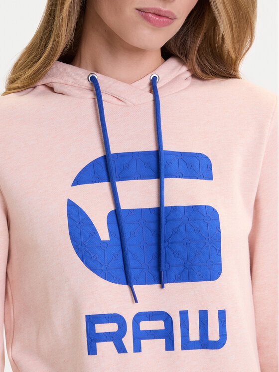 G-Star Raw G-Star Raw Світшот Boyfriend Diamond Line Graphic Hooded D16236-A613-B243 Рожевий Loose Fit