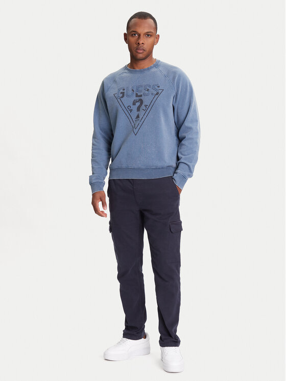 Guess Guess Mikina M5YQ30 KCWR1 Modrá Regular Fit